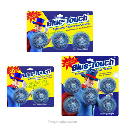 품질  Blue-touch disposable toilet block deodorant tablet automatic toliet cleaner with 2 3 5 blocks 공장