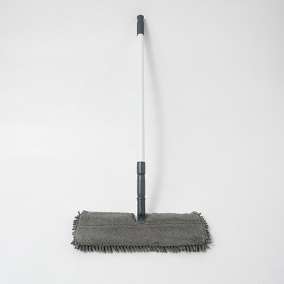 Floor and Window Gray Chenille Fabric Mops with Bendable Broom Handle for Floor Cleaning